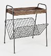 Magazine Rack / Chair Side Table with Solid Mango Tray - Global Archive