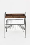 Magazine Rack / Chair Side Table with Solid Mango Tray - Global Archive-2