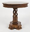 Solid Mango Hand Carved Pedestal Table - Global Archive
