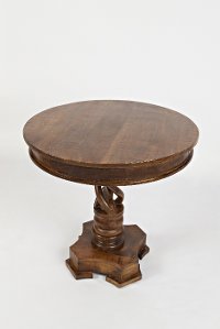 Solid Mango Hand Carved Pedestal Table - Global Archive-3