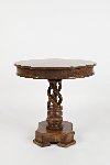 Solid Mango Hand Carved Pedestal Table - Global Archive-4