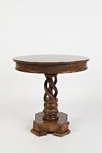 Solid Mango Hand Carved Pedestal Table - Global Archive-4
