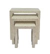 Basket Weave Nesting Tables with Hand Laid Seashells-2