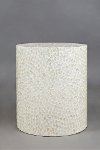 Round Hand Laid Seashell Accent Table - Global Archive
