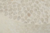 Round Hand Laid Seashell Accent Table - Global Archive-2