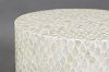Round Hand Laid Seashell Accent Table - Global Archive-3