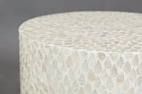 Round Hand Laid Seashell Accent Table - Global Archive-3