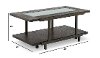 Contemporary Brown Coffee Table - Terrell-3