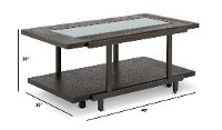 Contemporary Brown Coffee Table - Terrell-3