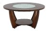 Modern Brown Round Coffee Table - Rafael