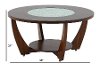 Modern Brown Round Coffee Table - Rafael-2
