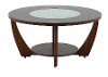 Modern Brown Round Coffee Table - Rafael-3