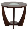 Modern Brown Round End Table - Rafael