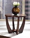 Modern Brown Round End Table - Rafael-2