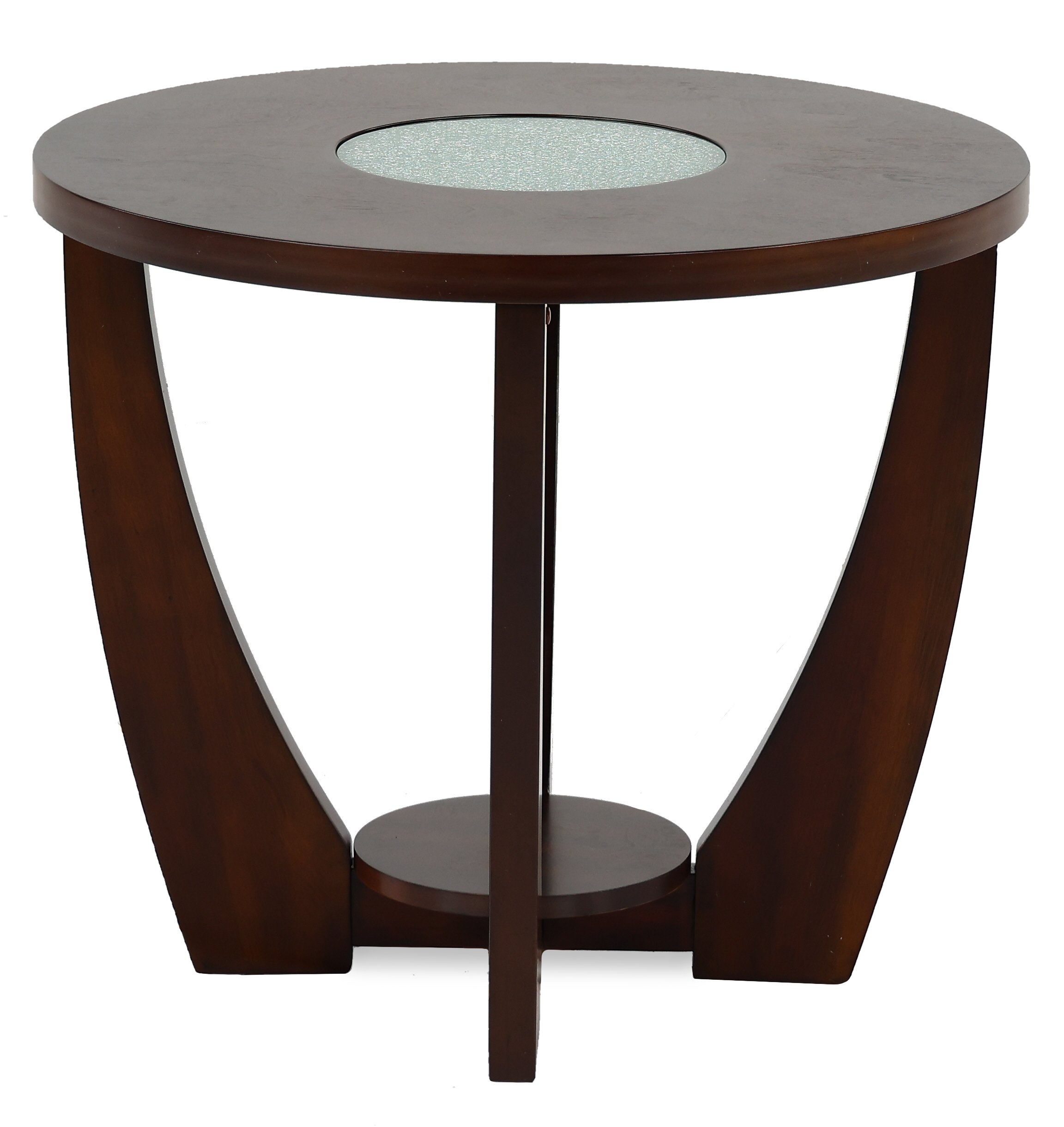 Rafael Modern Brown Round End Table-1