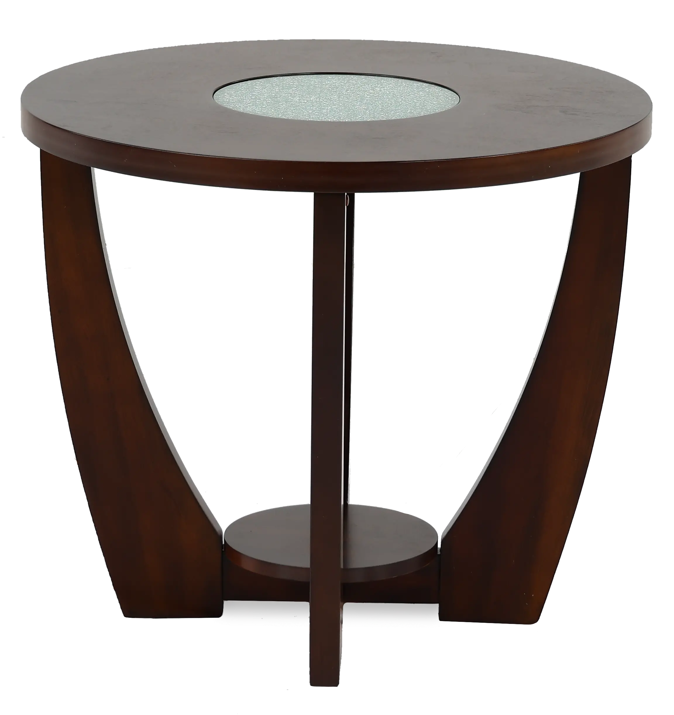Rafael Modern Brown Round End Table-1