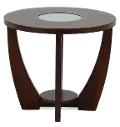 Rafael Modern Brown Round End Table