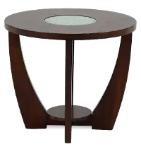 Rafael Modern Brown Round End Table