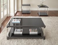Contemporary Black End Table - Newton-2