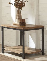 Industrial Honey Brown End Table - Lantana-2