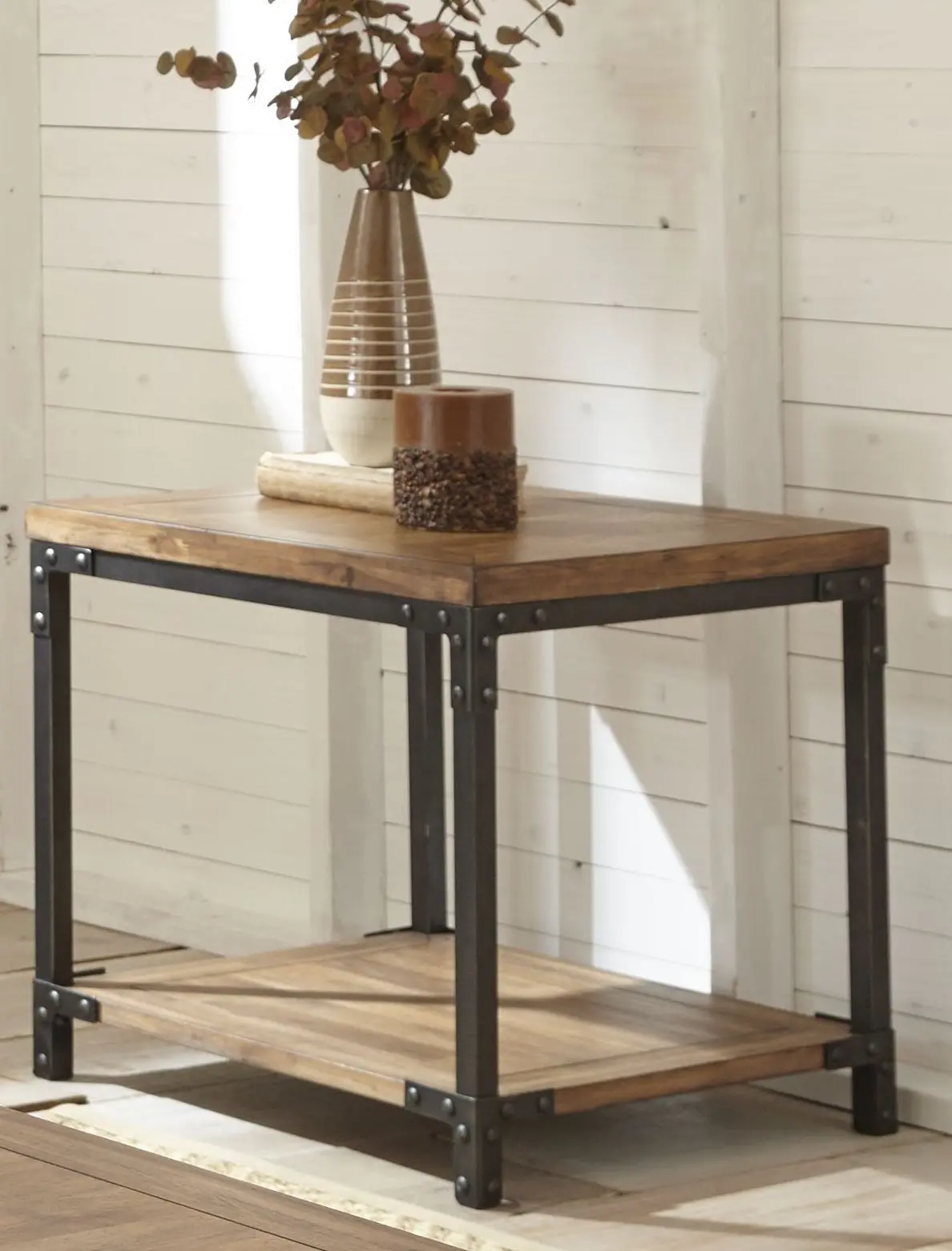 Lantana Industrial Honey Brown End Table-2