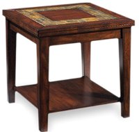 Contemporary Slate Top Brown End Table - Davenport-3