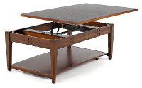 Traditional Dark Brown Lift Top Coffee Table - Crestline-3