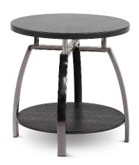 Contemporary Black End Table - Coham-2