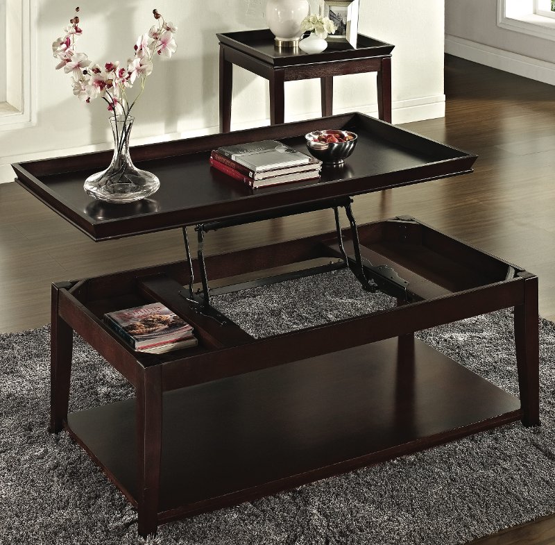 Cherry Brown Lift Top Coffee Table Clemson Rc Willey Furniture Cherry Brown Lift Top Coffee Table Clemson