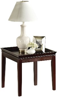 Contemporary Cherry Brown End Table - Clemson