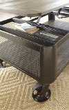 Modern Brown Lift Top Coffee Table with Wheels - Barrow-2