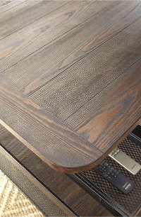 Modern Brown Lift Top Coffee Table with Wheels - Barrow-3