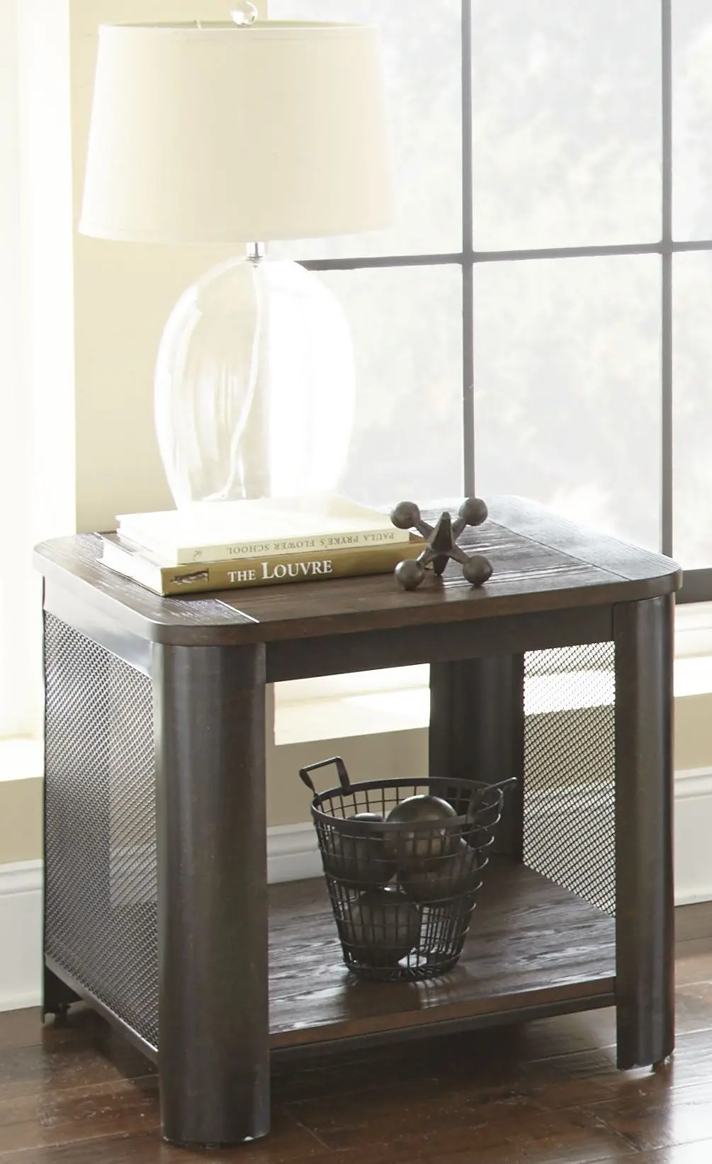 Barrow Industrial Brown End Table-1