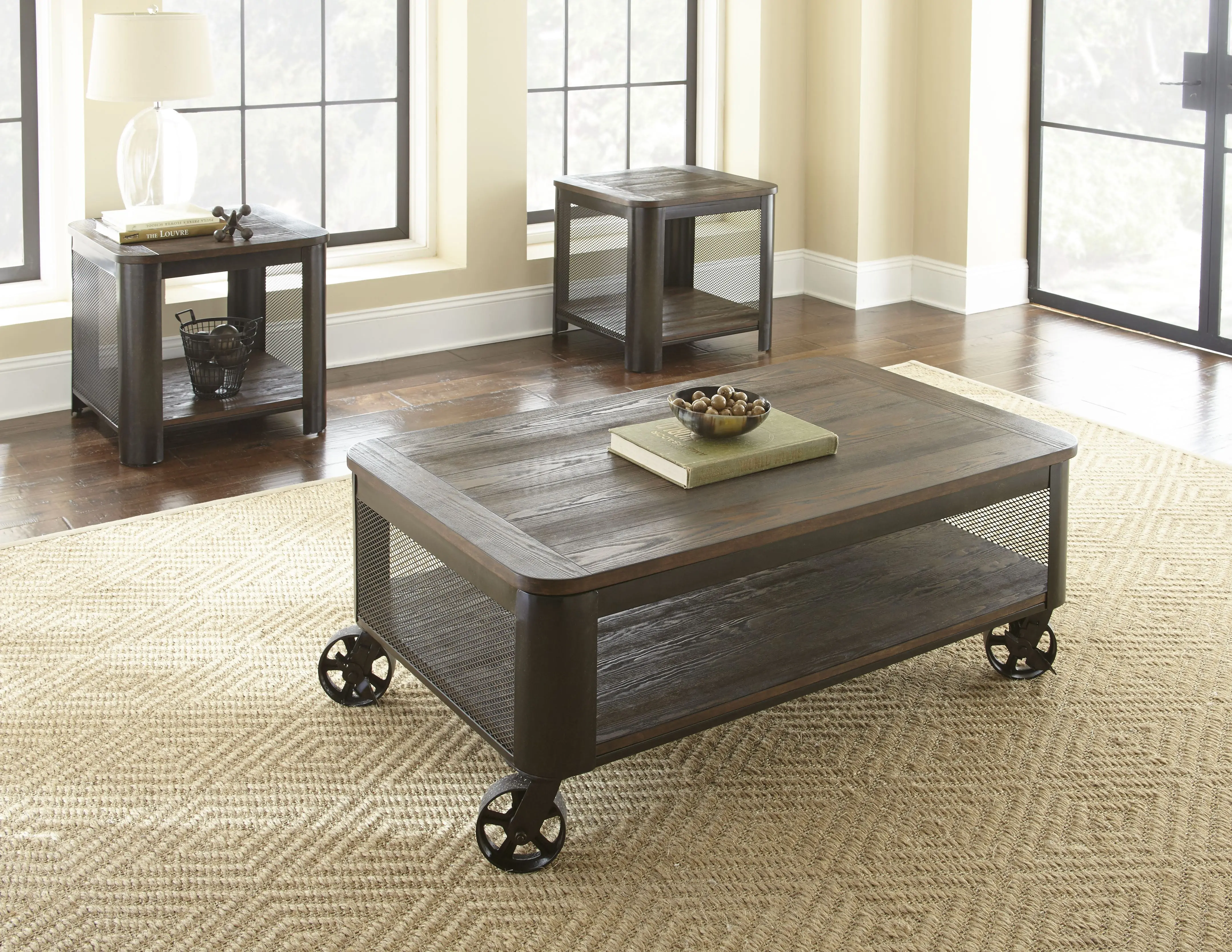 Barrow Industrial Brown End Table-2