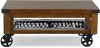 Rustic Brown Coffee Table with Wheels - Hailee