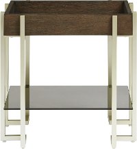 Dark Truffle Brown Small End Table - Arkell