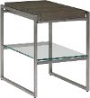 Smoked Pine Modern Small End Table - Thiago