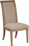 Clearance Rustic Oak Upholstered Dining Chair - Austin