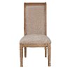 Rustic Oak Upholstered Dining Chair - Austin-2