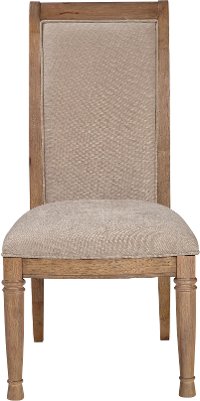 Rustic Oak Upholstered Dining Chair - Austin-2