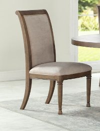 Rustic Oak Upholstered Dining Chair - Austin-3