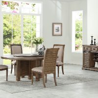 Rustic Oak Upholstered Dining Chair - Austin-4