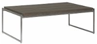Smoked Pine Rectangle Modern Coffee Table - Thiago