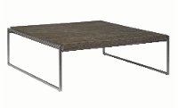 Smoked Pine Square Coffee Table - Thiago