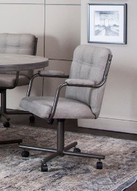 Graphite Gray Caster Dining Chair - Timber
