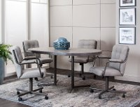 Graphite Gray Oval Dining Table - Timber