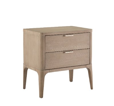 Modern Frosted Ash Nightstand - Alexandra