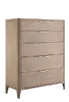 Modern Frosted Ash Chest of Drawers - Alexandra