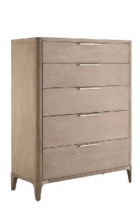 Modern Frosted Ash Chest of Drawers - Alexandra
