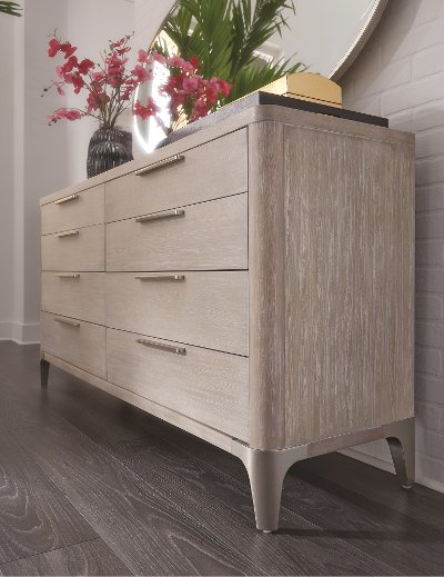 Modern Frosted Ash Dresser - Alexandra